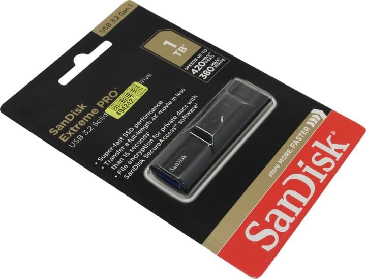 SanDisk Extreme PRO <SDCZ880-1T00-G46> USB3.1 Flash Drive 1Tb (RTL)