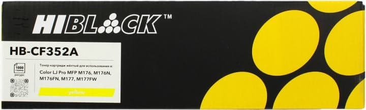 Картридж Hi-Black HB-CF352A Yellow для HP LJ Pro M176/M177