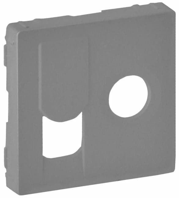 Legrand 754832 Valena LIFE. Лицевая панель розетки TV-RJ45. Алюминий