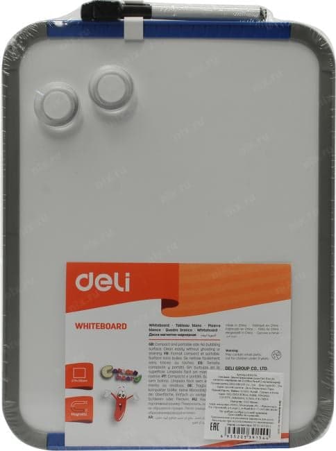 Deli <E39154> Доска магнитно-маркерная 21x28см