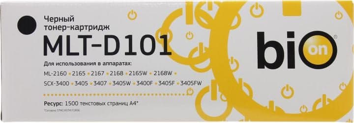 Картридж Bion (BCR-)MLT-D101(S) для Samsung ML-2160/2165/2167/2168/2165W/2168W, SCX-3400/3405
