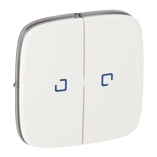 Legrand 755225 Valena ALLURE. Лицевая панель для выключателя двухклавишного с подсветкой . Белая