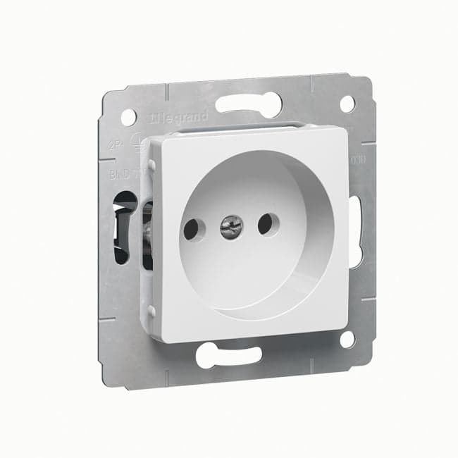 Legrand 773616 CARIVA Розетка без заземления в рамку белая
