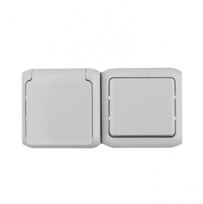 Legrand 782348 Выкл+роз 2К+З шт IP44 СЕР
