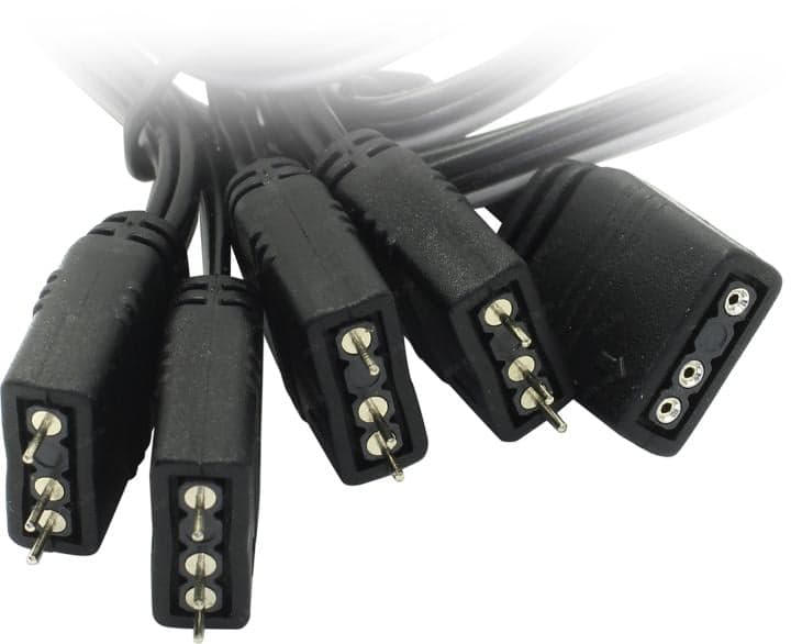 ID-Cooling <ID-FS-04-ARGB> Разветвитель питания для вентилятора 3pinARGB->4x4pinARGB