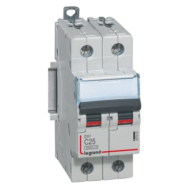 Legrand 407802 Авт. выкл. DX3 2П С 25A 6000/10kA