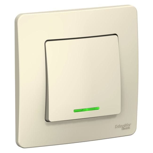 Schneider Electric Blanca <BLNVS010112> (1клав., с подсветкой,внут., молочный)