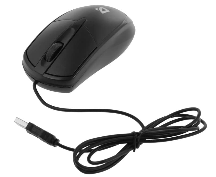 Defender Проводная оптическая мышь Trace MB-989 черн,3D,1,2м,1000dpi