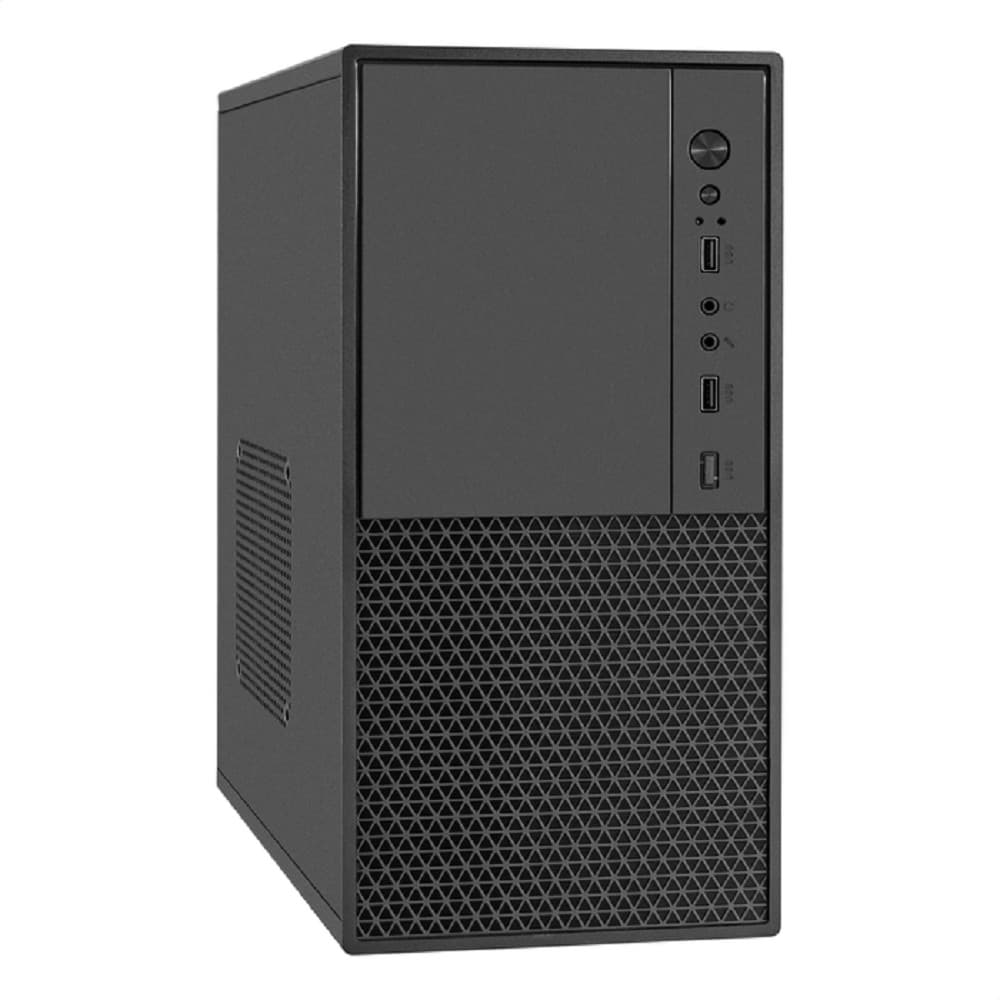 Exegate EX299233RUS Корпус Minitower ExeGate BAA-308M-UNS400 (mATX, БП UNS400 с вент. 12см, 2*USB, HD Audio, черный)