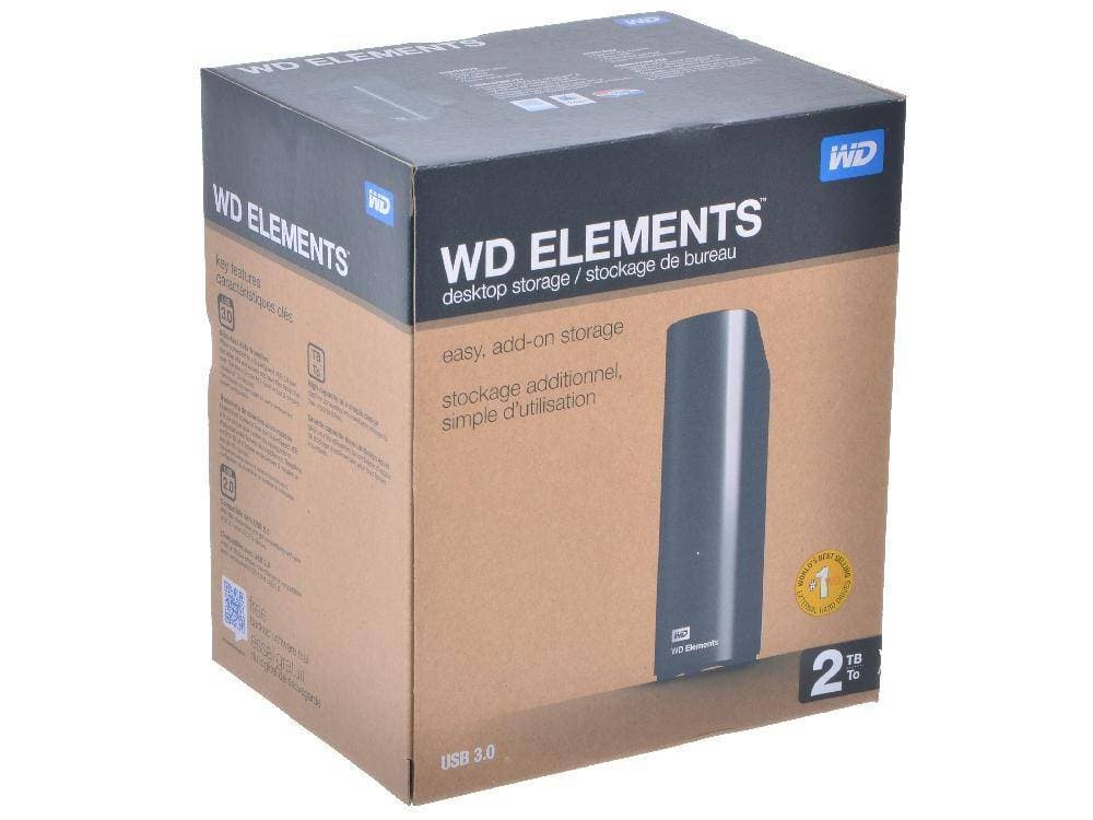 Внешний жесткий диск 2TB Western Digital WDBWLG0020HBK-EESN Elements Desktop, 3.5", USB 3.0, Черный