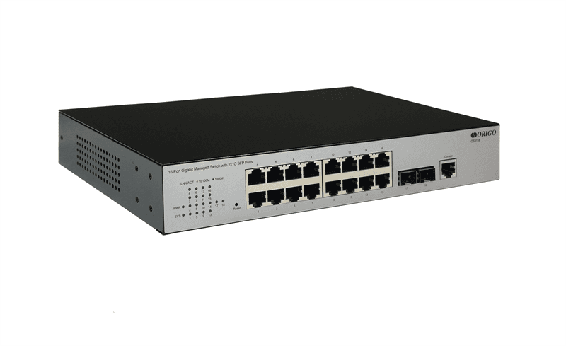 Коммутатор ORIGO OS3118/A2A Управляемый L2 коммутатор 16x1000Base-T, 2x1000Base-X SFP