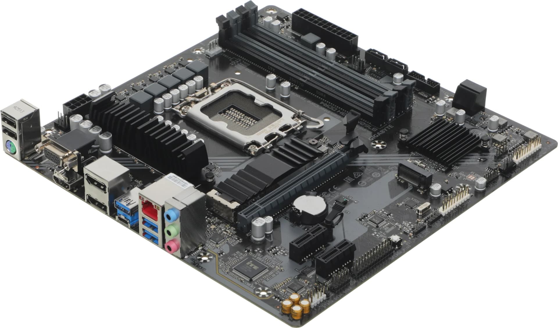 Материнская плата GIGABYTE B760M DS3H DDR4 (LGA1700, mATX, B760, 4xDDR4, RAID, 1xPCI-Ex16, 2xM.2, DP+HDMI+VGA) (B760M DS3H DDR4)
