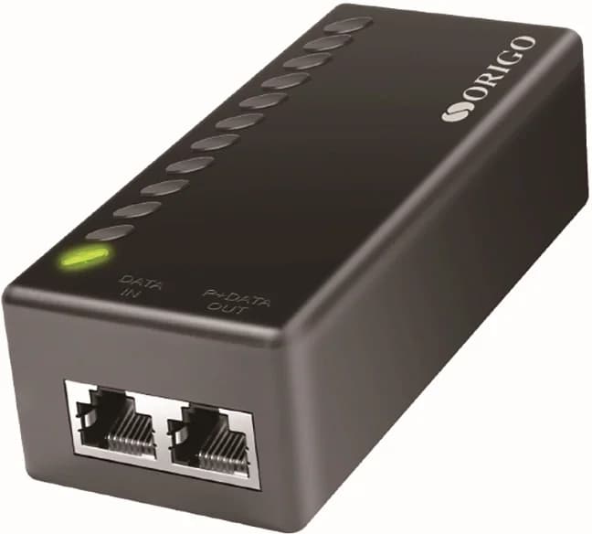 ORIGO OPE301GI/30W/A1A Гигабитный инжектор PoE+ 802.3af/at, 30 Вт, 54В DC
