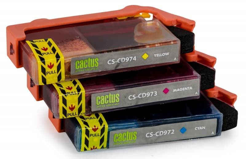 -/ Картридж струйный Cactus CS-CD972/3/4 №920XL голубой/желтый/пурпурный набор (43.8мл) для HP DJ 6000/