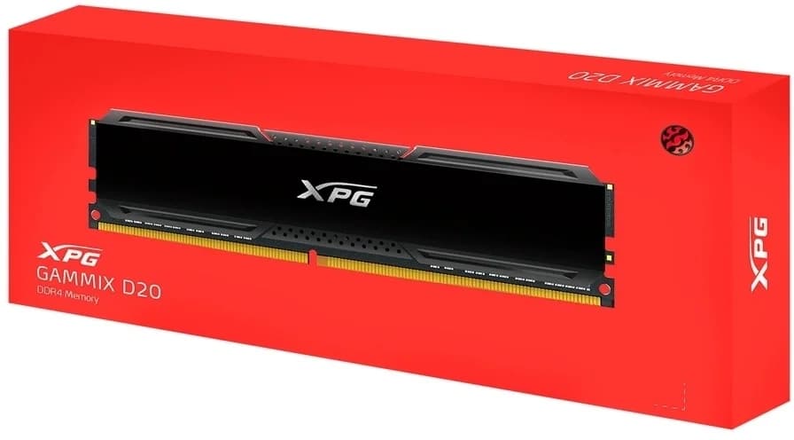 Память DDR4 16GB 3600MHz A-Data AX4U360016G18I-CBK20 XPG Gammix D20 RTL Gaming PC4-28800 CL18 DIMM 288-pin 1.35В single rank с радиатором Ret