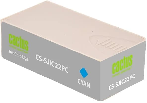 -/ Картридж струйный Cactus CS-SJIC22PC C33S020602 голубой (34мл) для Epson ColorWorks C3500