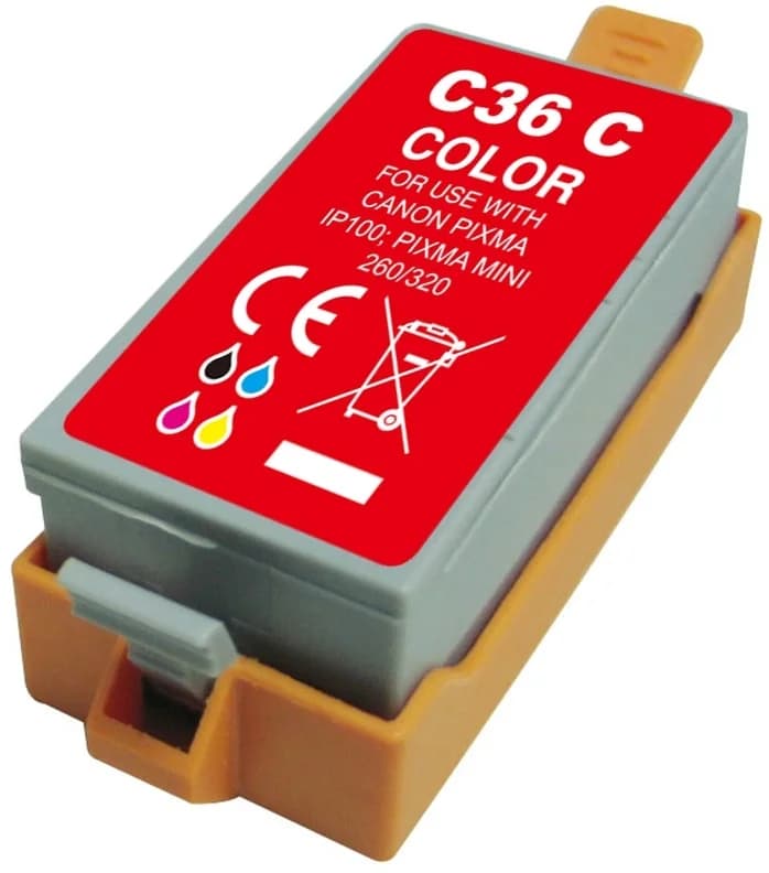 -/ Картридж струйный Cactus CS-CLI36 многоцветный (11.8мл) для Canon Pixma iP 100/ MiNi 260
