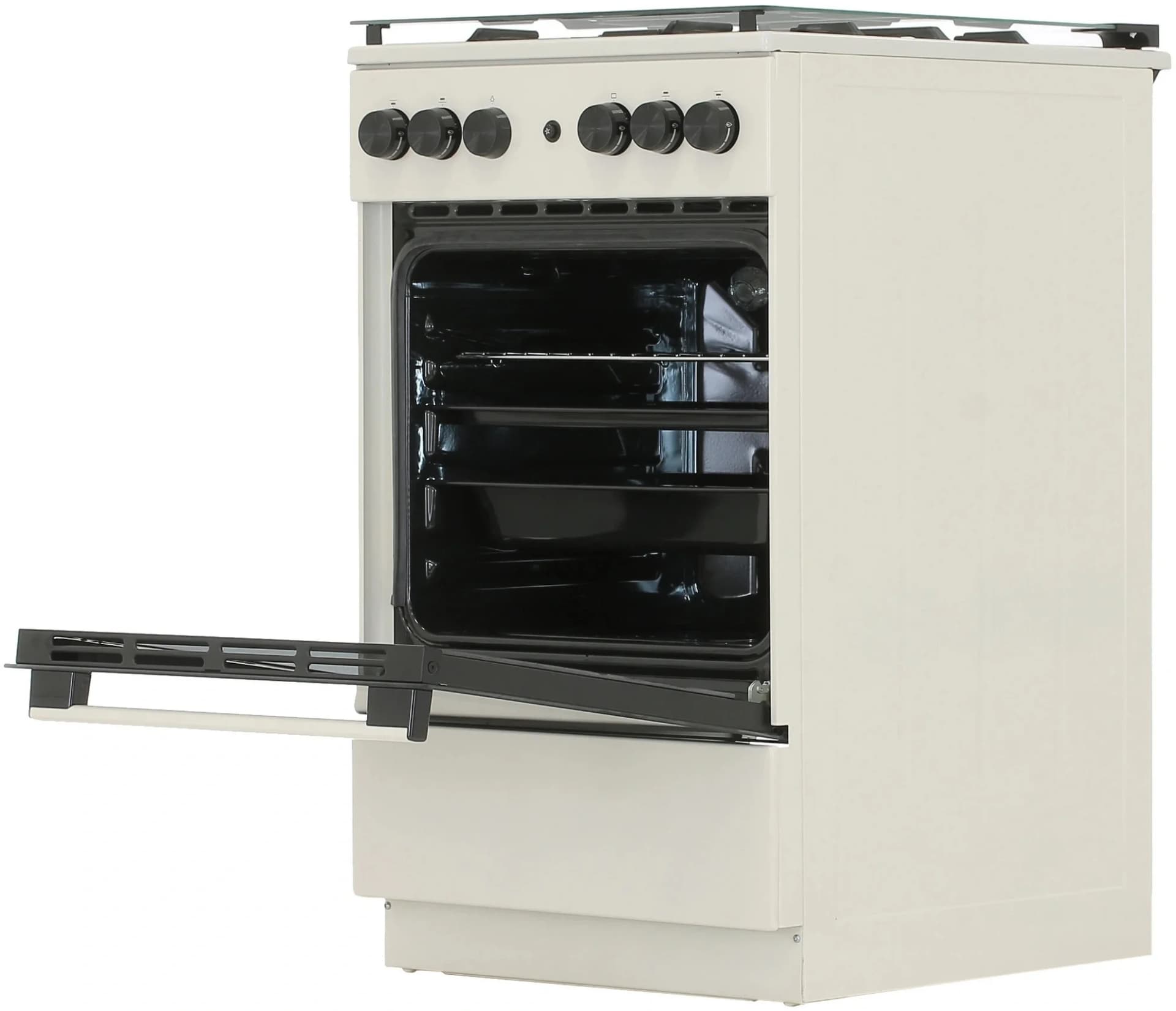Плита Газовая Gorenje GG5A21BEF бежевый (стеклянная крышка) реш.чугун