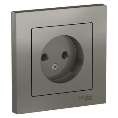 Розетка Systeme Electric ATN000940 AtlasDesign, без заземления, 16А, в сборе, сталь