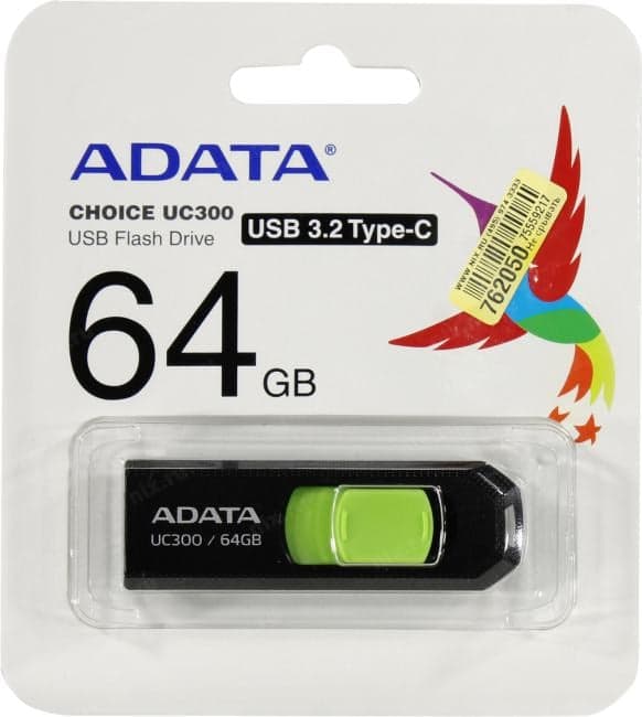 ADATA UC300 <ACHO-UC300-64G-RBK/GN> USB3.2-C Flash Drive 64Gb