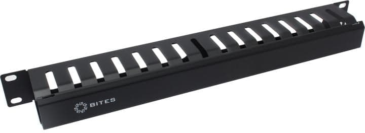 5bites <CM-101B> Кабельный органайзер 19", чёрный горизонтальный 1U, с крышкой