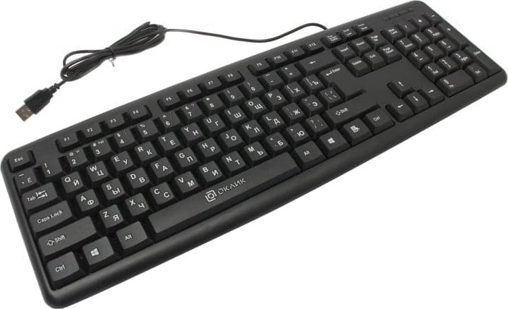 Клавиатура OKLICK 180V2 <USB> 104КЛ <1185956>