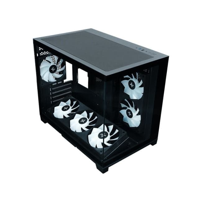 QW500M-1FA36A-1FA24A-1FC12A-C6-UC Корпус XASTRA QW500M 6ARGB-FC-C6-UC Black mATX/Aquarium/Screewless/ 1x120+1x240+1x360