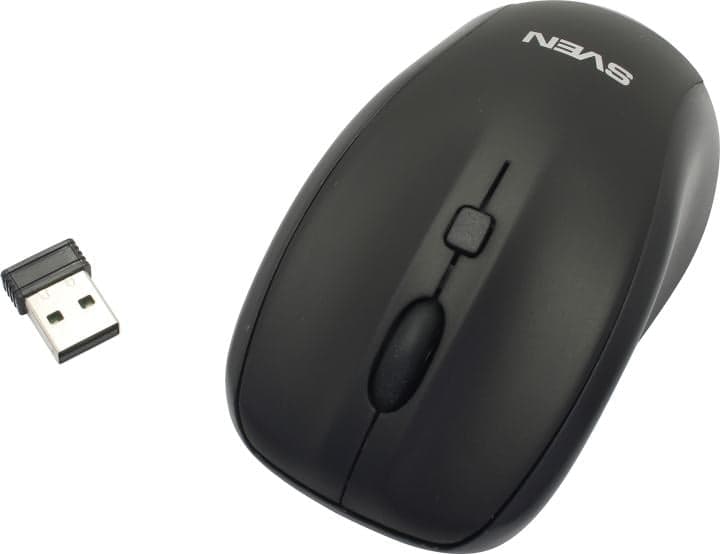 SVEN Wireless Optical Mouse <RX-305 Wireless Black> (RTL) USB 4btn+Roll
