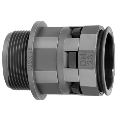 Муфта DKC PAM29M40N труба-коробка DN 29 мм, M40х1,5, полиамид, цвет чёрный, "ПА"