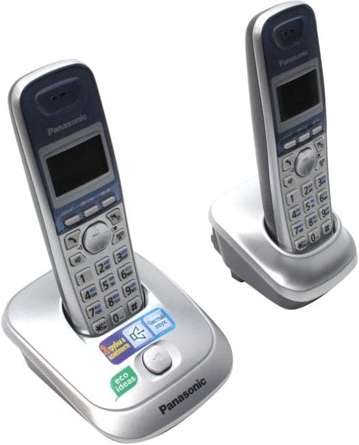 Panasonic KX-TG2512RUS <Silver> р/телефон (2 трубки с ЖК диспл., DECT)