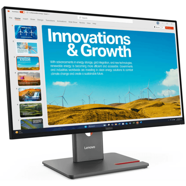 64B1GAR1CB Монитор Lenovo 23,8" P24QD-40, 16:9, IPS, QHD, 4ms, 300cd, 120Hz, HDMI, DP, USB, USB-C, LAN, HAS