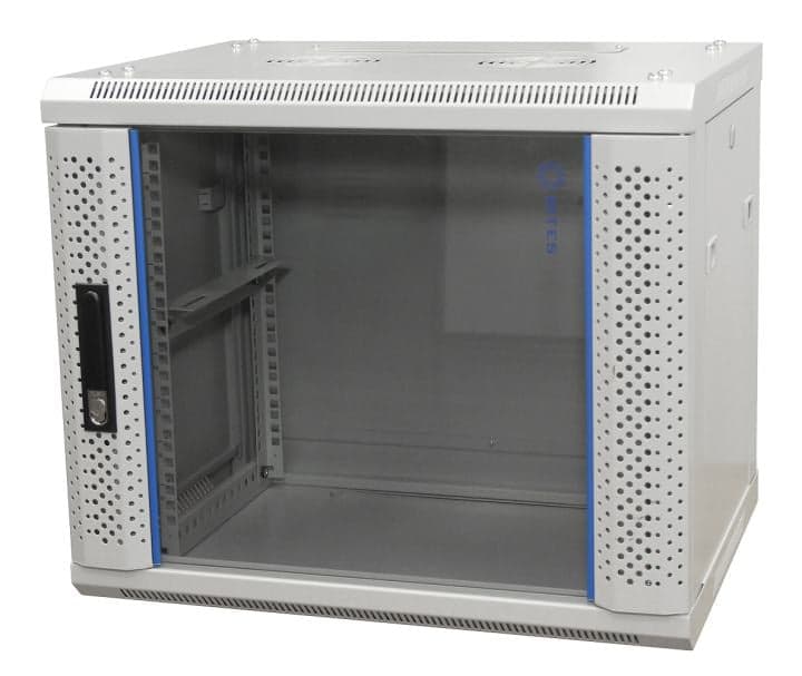 5bites <TC6403-09G> Шкаф настенный телекоммуникационный серый 9U 600x450, дверь стекло-металл