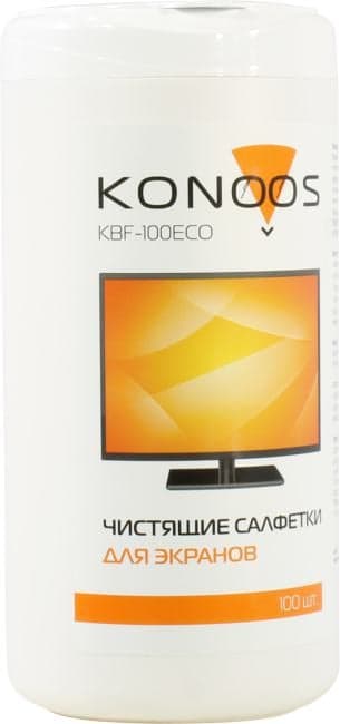 Konoos <KBF-100ECO> Влажные чистящие салфетки для экранов (100 шт)