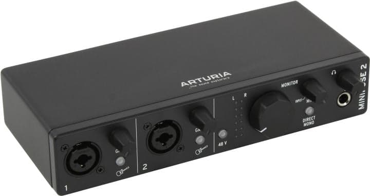 Arturia MiniFuse 2 Black (Analog 2in / 2out, MIDI DIN&USB A, 24Bit / 192kHz, USB2.0 type C)