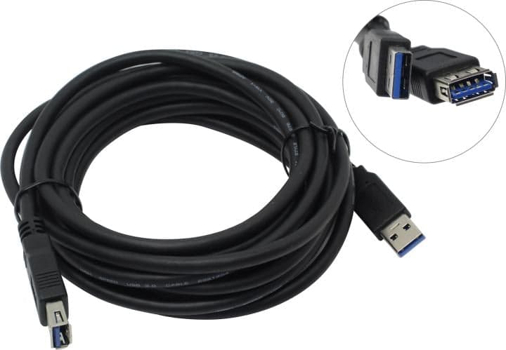 Exegate <EX-CC-USB3-AMAF-5.0> Кабель удлинительный USB 3.0 A-->A 5м <EX284934RUS>