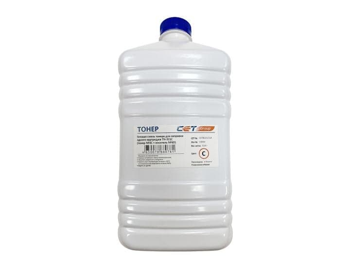 Тонер Cet NF6C/NF6D CET8521C514 голубой бутылка 514гр. (в компл.:девелопер) для принтера Bizhub C224/284/364