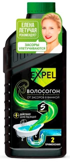 Средство для прочистки труб Expel Волосогон 500л гель (TS00016)