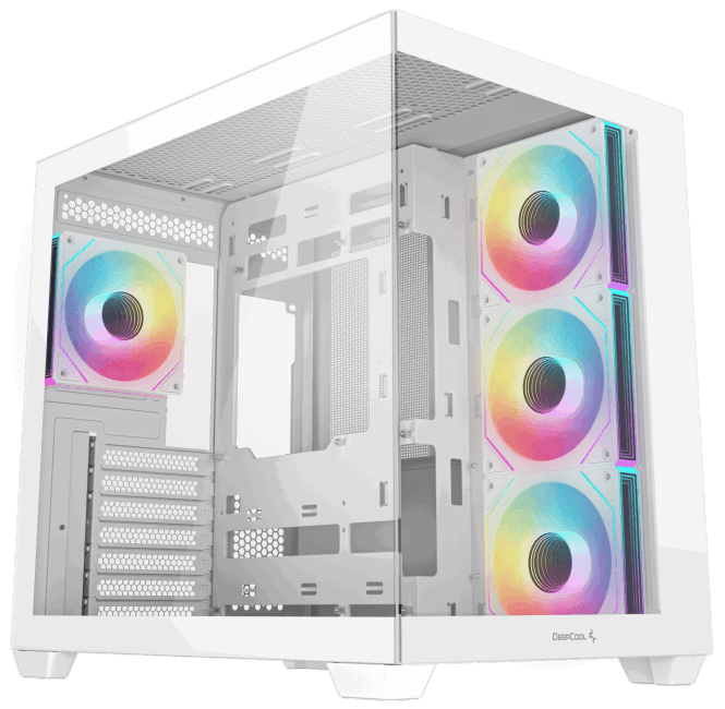 Miditower Deepcool CG530 4F WH <R-CG530-WHADA4-G-1> White ATX без БП, с окном