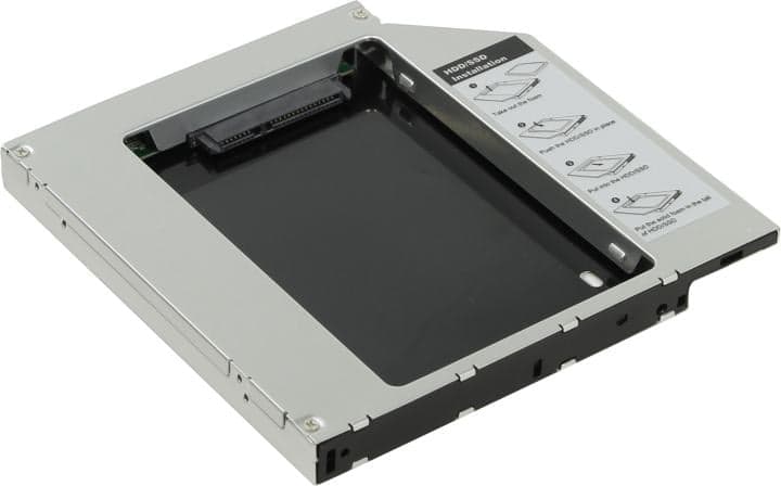 AgeStar <ISMR2S> Шасси для 2.5" SATA HDD 9.5/7мм для установки в IDE 12.7мм отсек оптического привода ноутбука