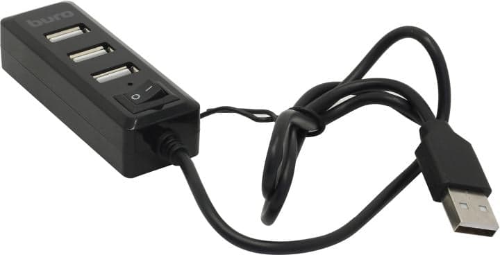 Buro <BU-HUB4-0.5L-U2.0> 4-Port USB2.0 Hub