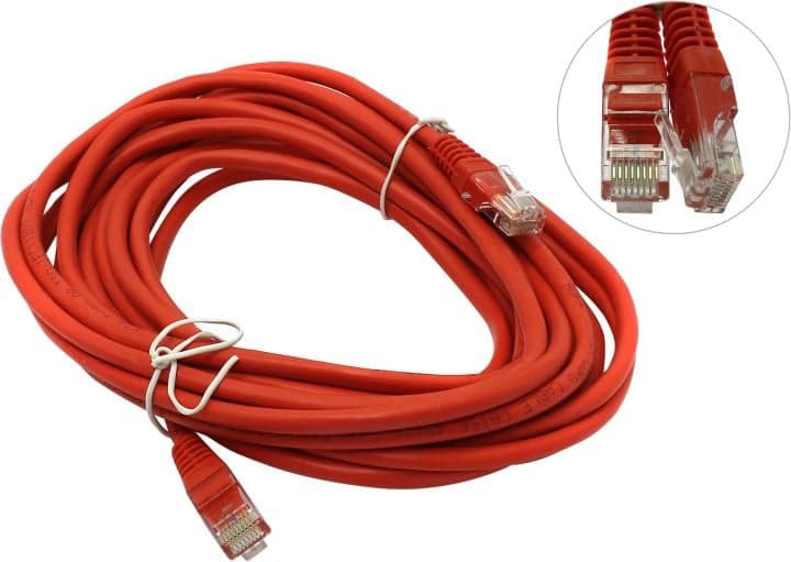 Patch Cord UTP кат.5e 5м, красный