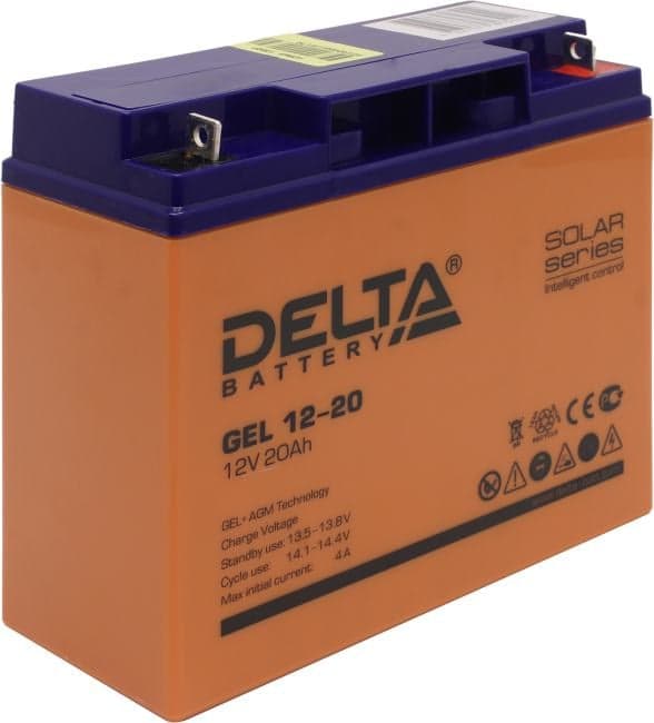 Аккумулятор Delta GEL 12-20 (12V, 20Ah)