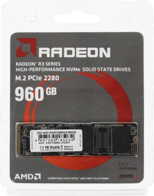 SSD 960 Gb M.2 2280 M AMD Radeon R3 <R3MP30960G8>