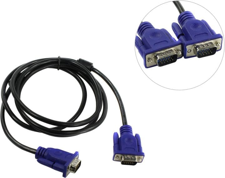 TV-COM <QCG120H-1.8м> Кабель монитор - SVGA card (15M -15M) 1.8м 2 фильтра