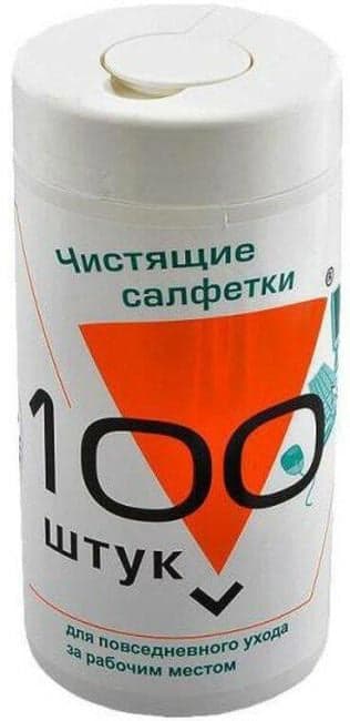 KBU-100 Салфетки для комп. техники в банке, 100 шт.