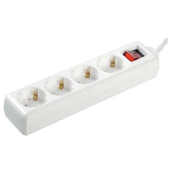 Удлинитель IEK WYP10-16-04-05-ZK-N 4х5м с заземл. 16А IP20 У04К 2P+PE 250В 3х1 с выкл.