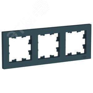 Schneider Electric ATN000803 ATLASDESIGN 3-постовая РАМКА, универсальная, ИЗУМРУД