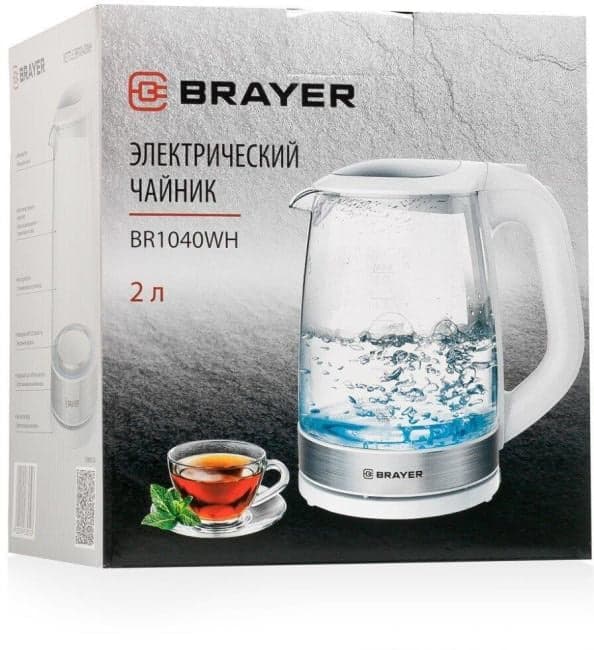 BRAYER <BR1040WH> Электрочайник (2 л, 2200 Вт)