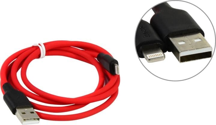 Hoco X21 <071372> Кабель USB AM-->Lightning 1м