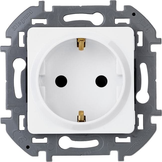 Legrand Inspiria <673720> Розетка (2К+З, внут., белый)